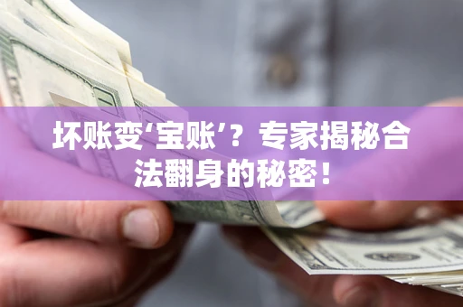 济南坏账变‘宝账’？专家揭秘合法翻身的秘密！