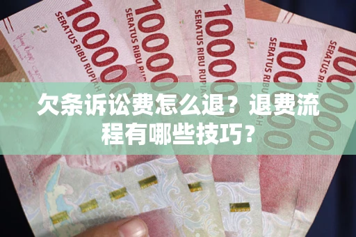 济南欠条诉讼费怎么退？退费流程有哪些技巧？