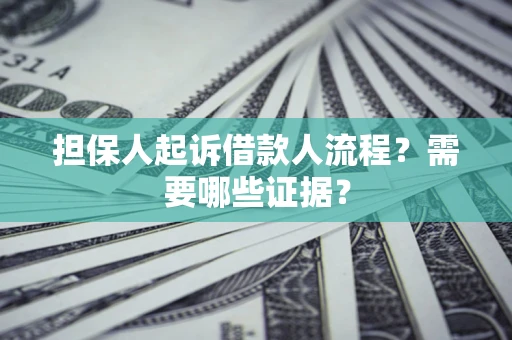 济南担保人起诉借款人流程?需要哪些证据? 济南担保人起诉借款人流程?需要哪些证据?