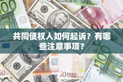 济南共同债权人如何起诉？有哪些注意事项？