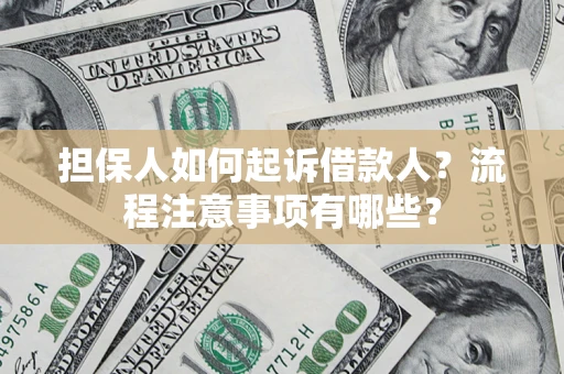 济南担保人如何起诉借款人？流程注意事项有哪些？
